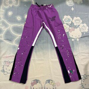 Gallery Hand Painted Flared Trousers Purple